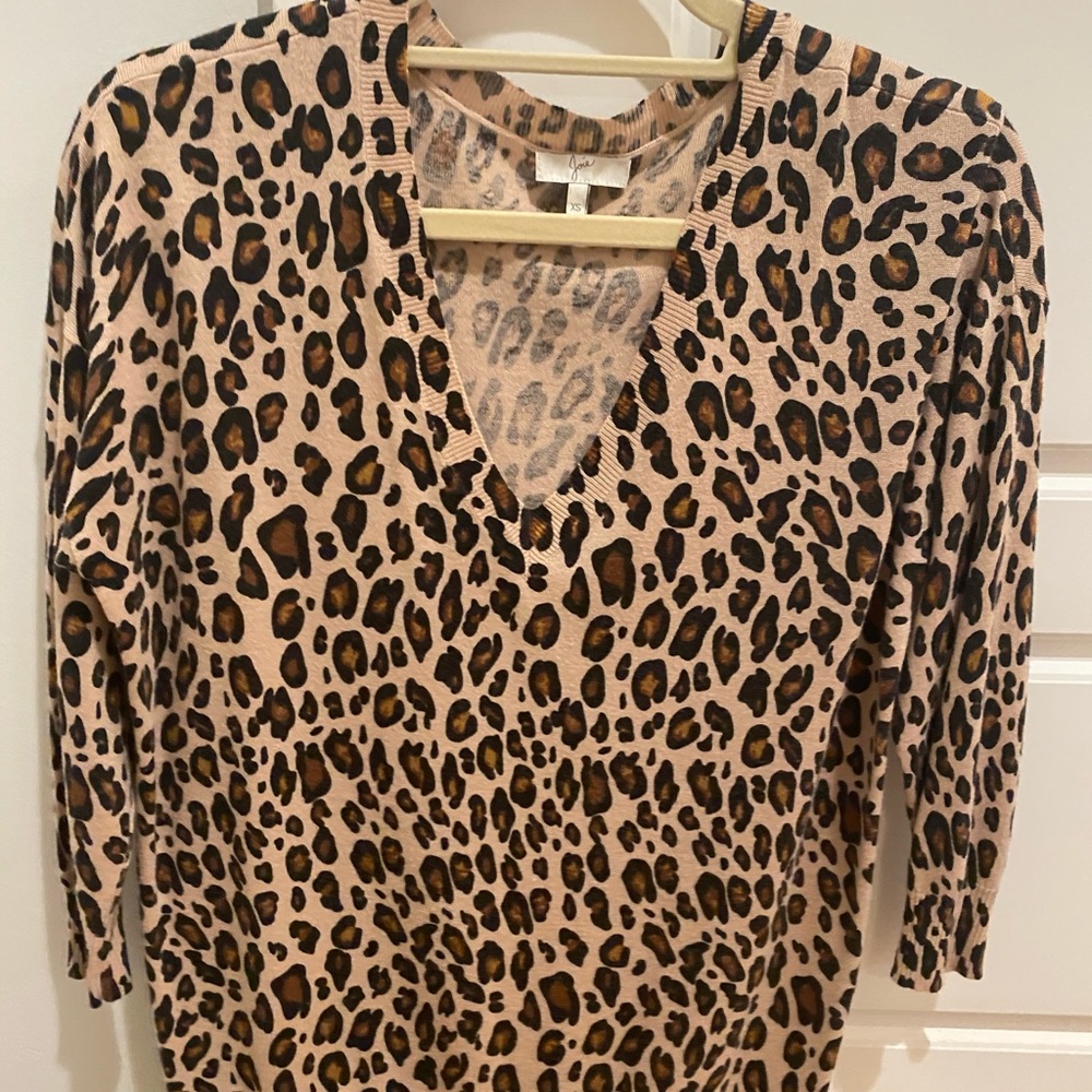 Joie cheetah three quarter length sweater